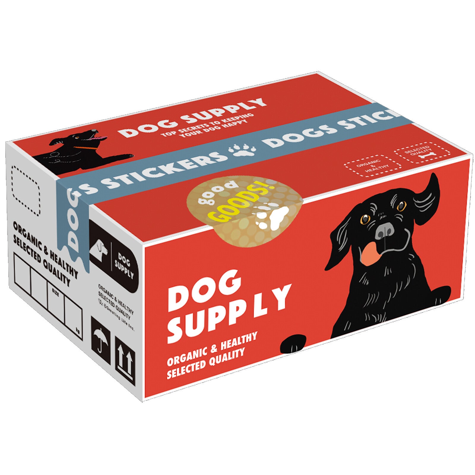 Miniature Shipping Box Flake Sticker Set - Dog Products – Saiko