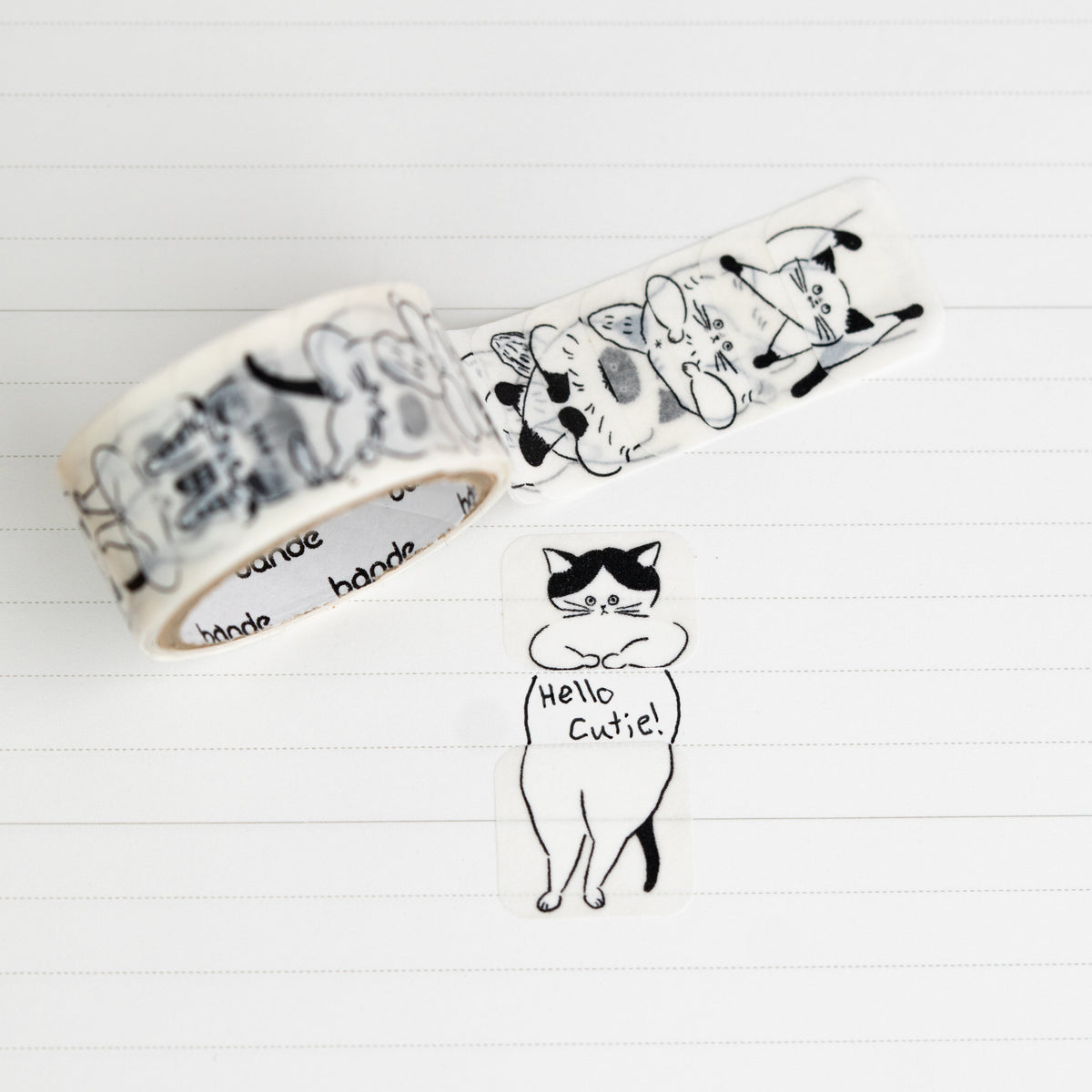 Bande Washi Tape Roll Cat Example