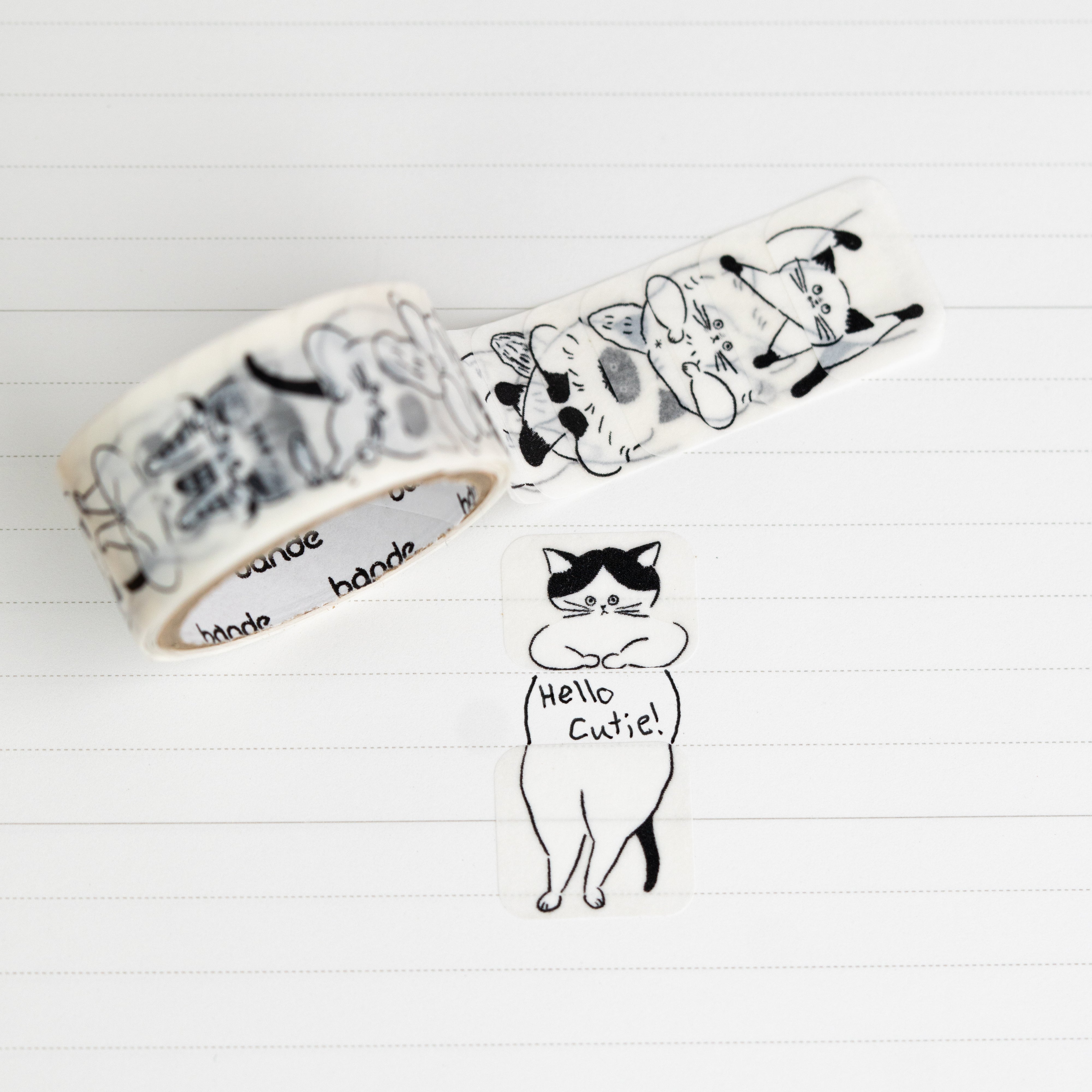 Bande Washi Tape Roll Cat Example