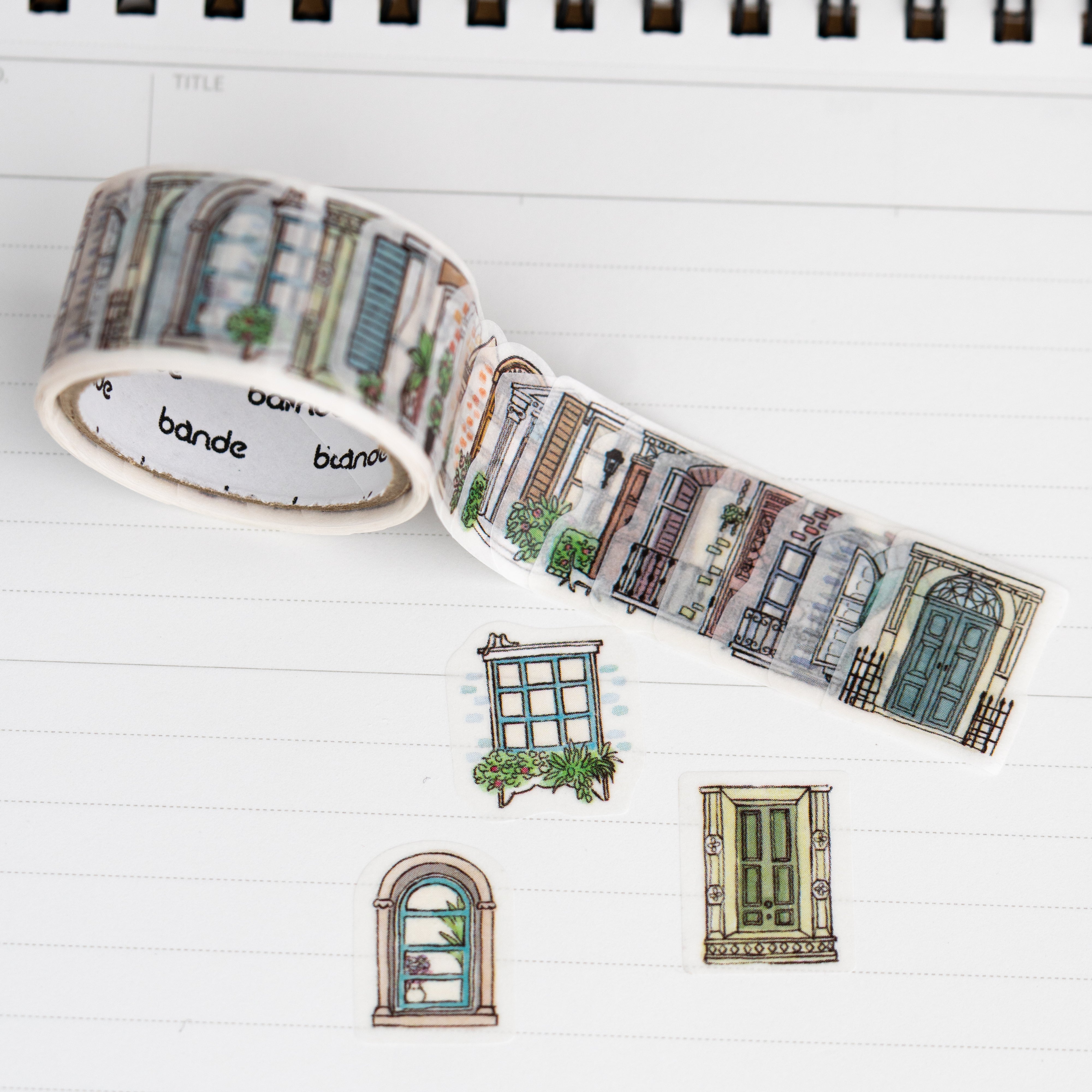 Bande Washi Tape Sticker Roll  Windows and Doors