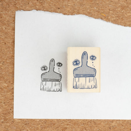 Beverly Studio Ghibli Rubber Wooden Stamp - Soot Spirits & Brush Close