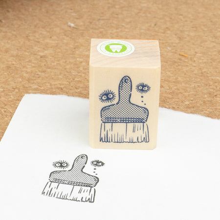Beverly Studio Ghibli Rubber Wooden Stamp - Soot Spirits & Brush Example