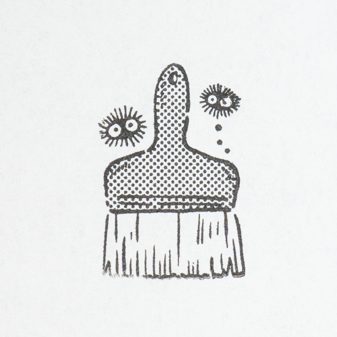 Beverly Studio Ghibli Rubber Wooden Stamp - Soot Spirits & Brush Graphic