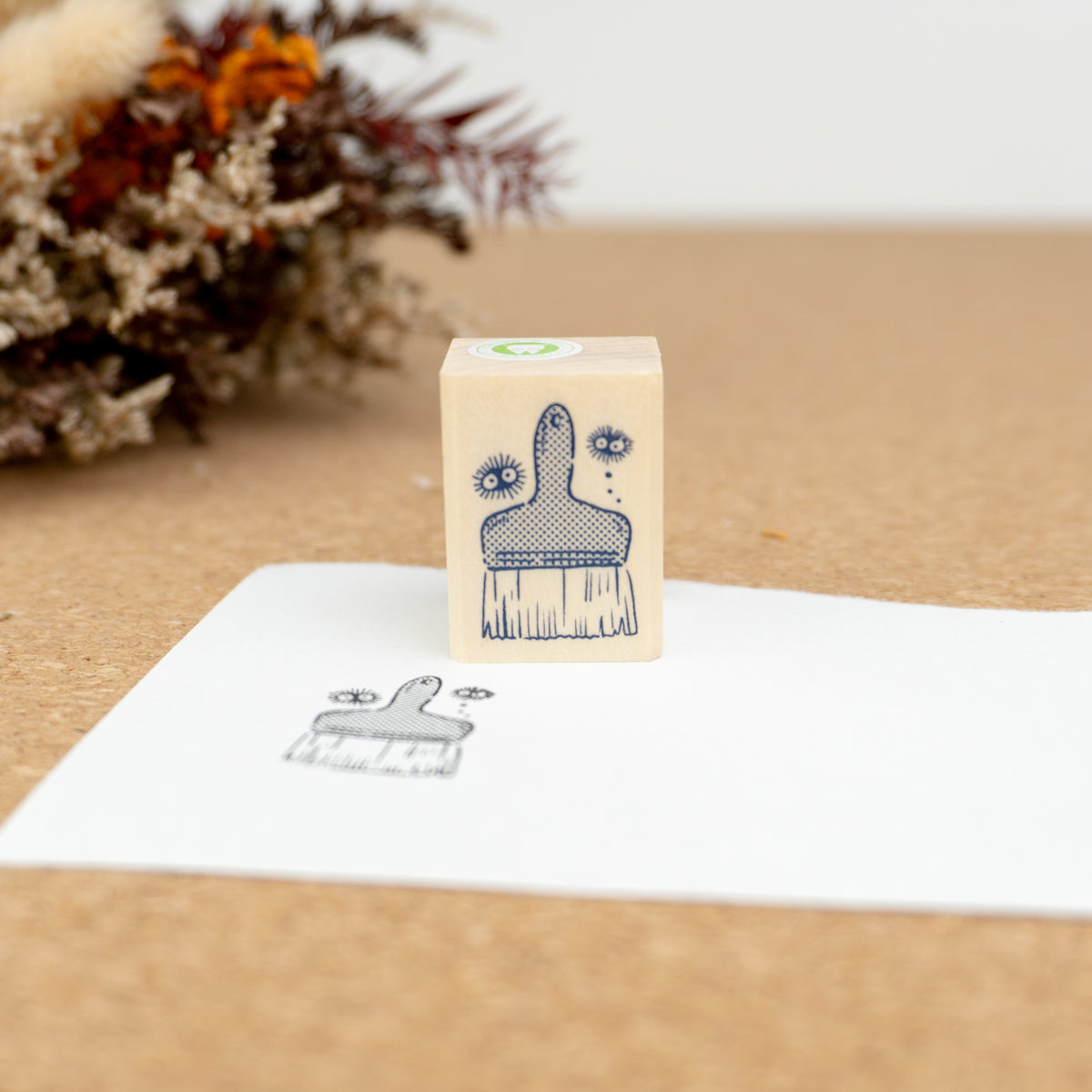 Beverly Studio Ghibli Rubber Wooden Stamp - Soot Spirits & Brush Pose
