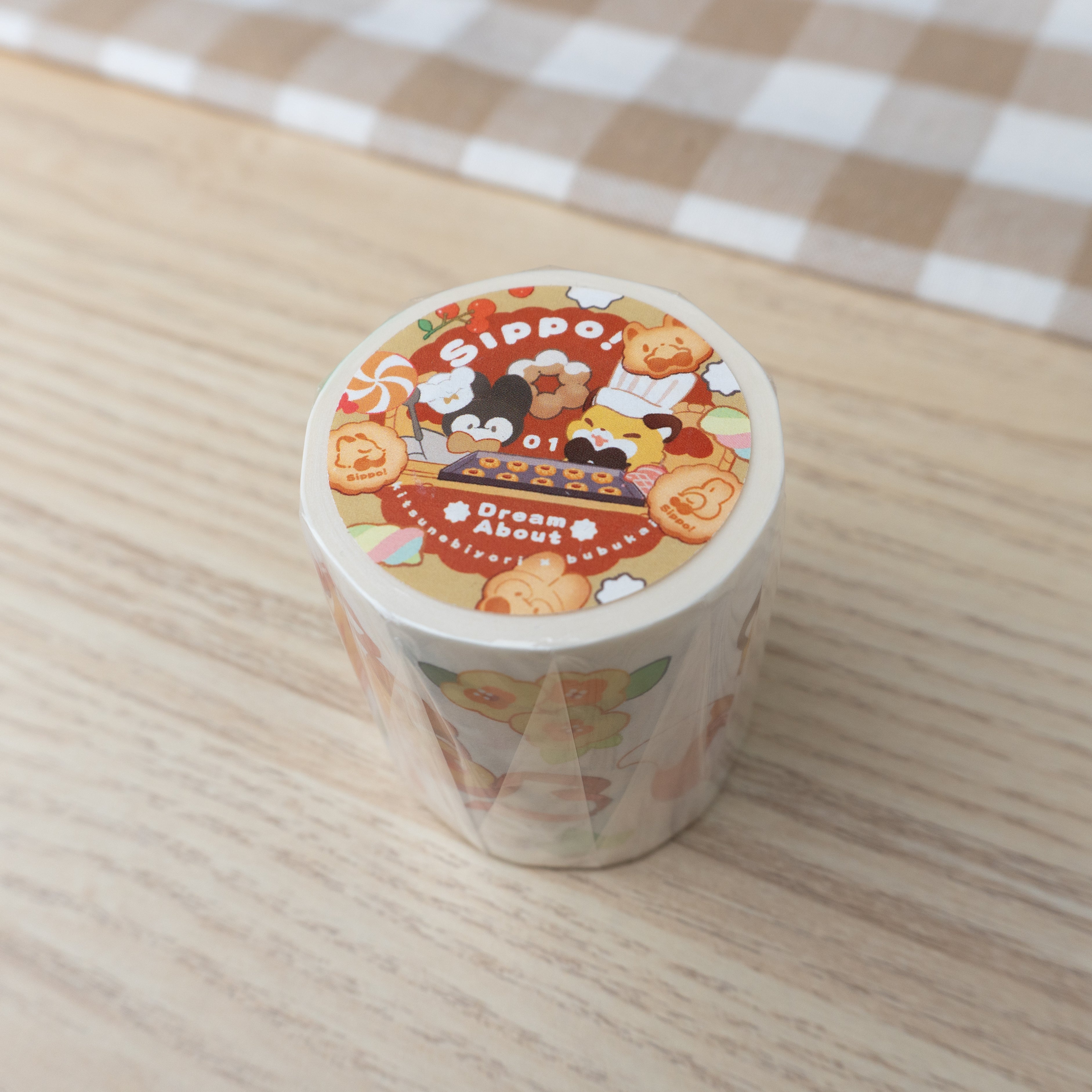KitsuneBiyori x Sippo! Washi Tape Roll - Sweet Dream Bakery