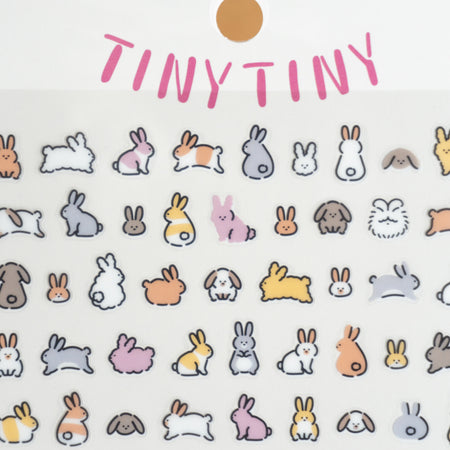 Mind Wave Tiny Tiny Clear Sticker Sheet - Rabbits