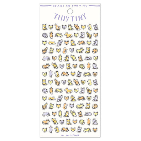 Mind Wave Tiny Tiny Clear Sticker Sheets - Volume 2. Foxes