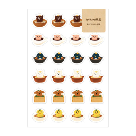 Papier Platz x AOYOSHI Animal & Food Planner Stickers Vol.3 Soup Sauna