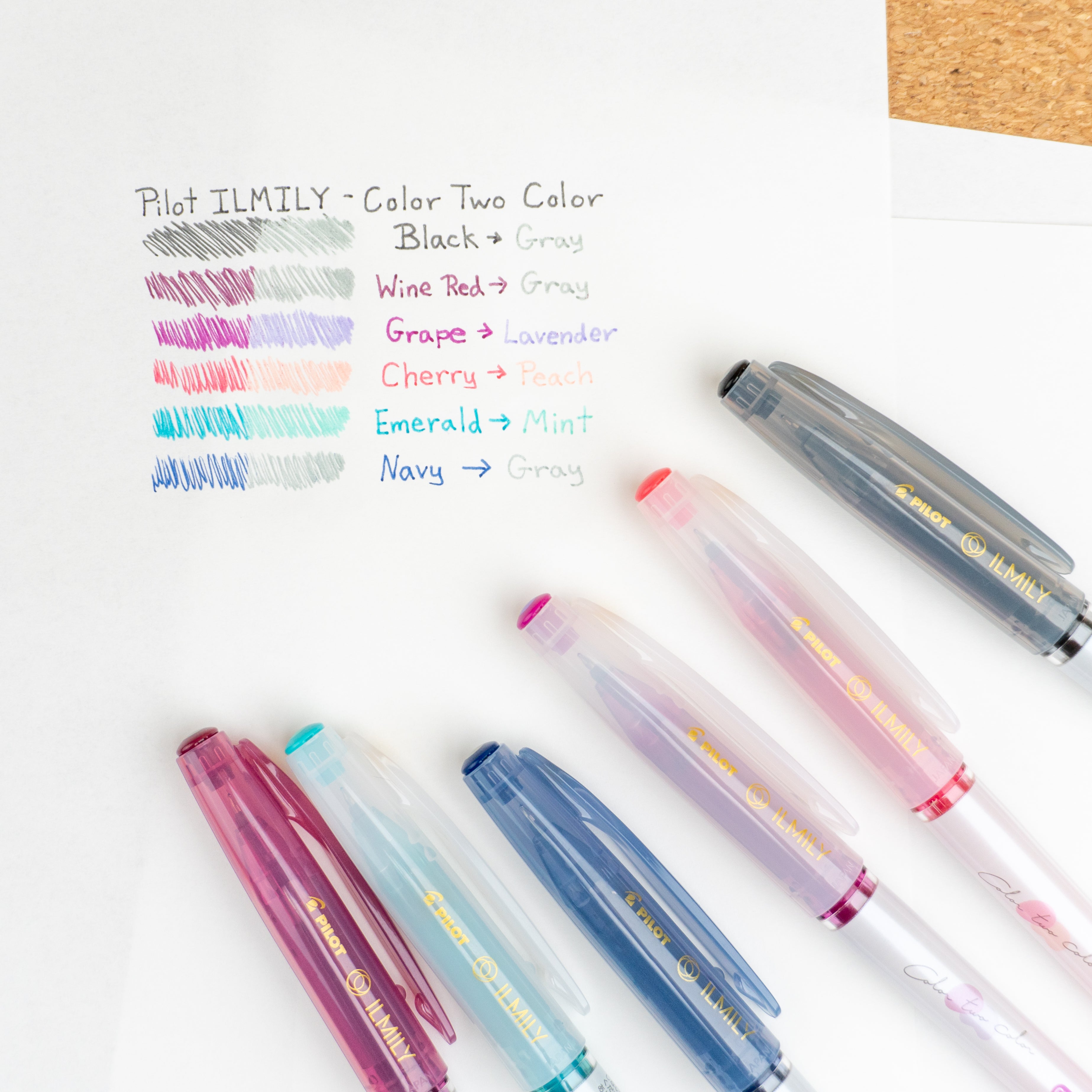 Pilot ILMILY Color Two Color Gel Pens (0.4mm) Swatch 3