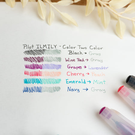 Pilot ILMILY Color Two Color Gel Pens (0.4mm) Swatch 4