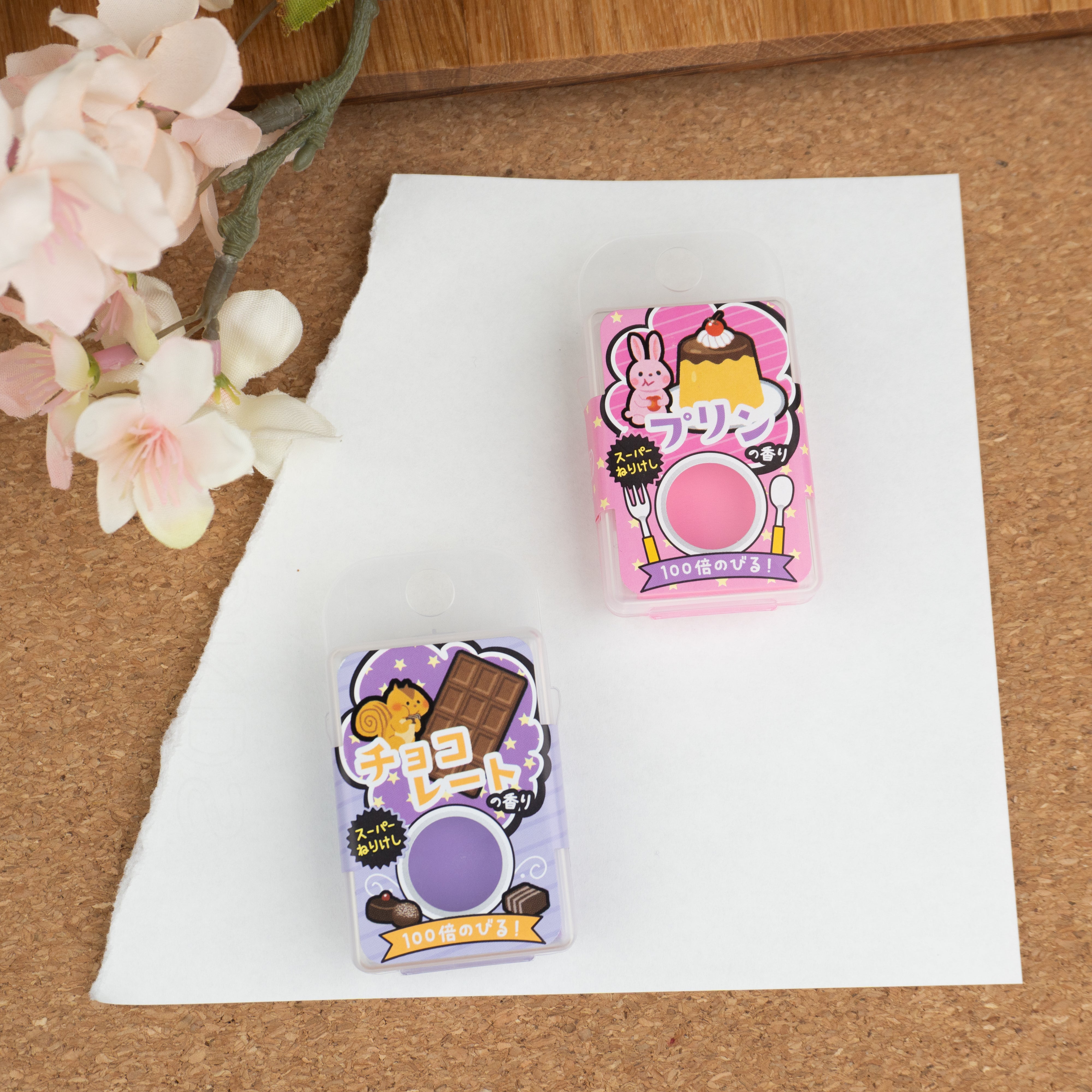 Seed Co. Scented Kneaded Eraser Sweet Scent Series Flan Chocolate Example