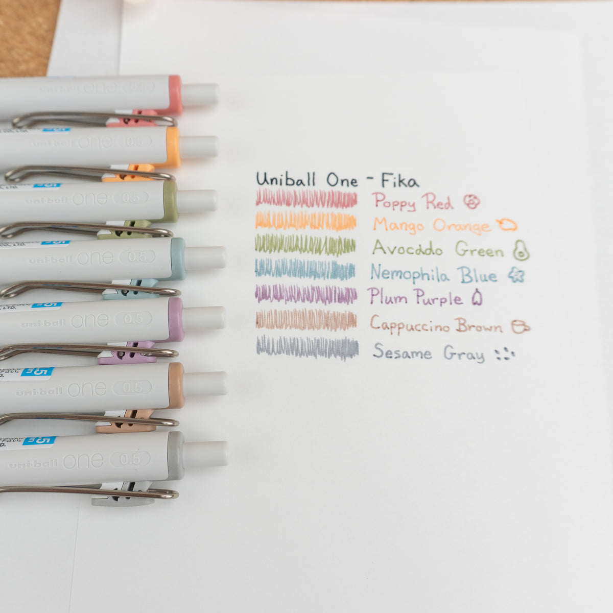 Uniball One Gel Pen - Fika (0.38mm) Swatch 2