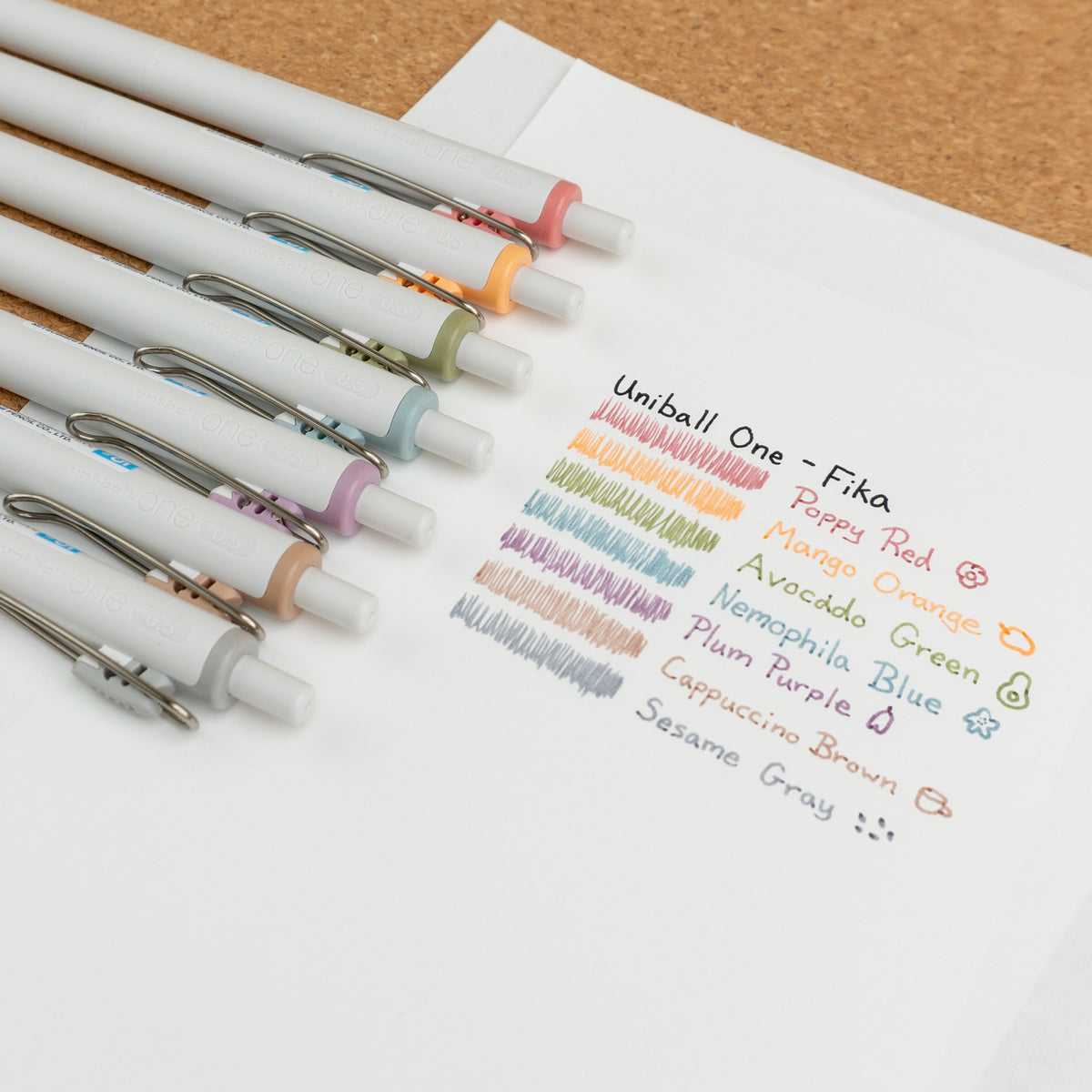 Uniball One Gel Pen - Fika (0.38mm) Swatch 6