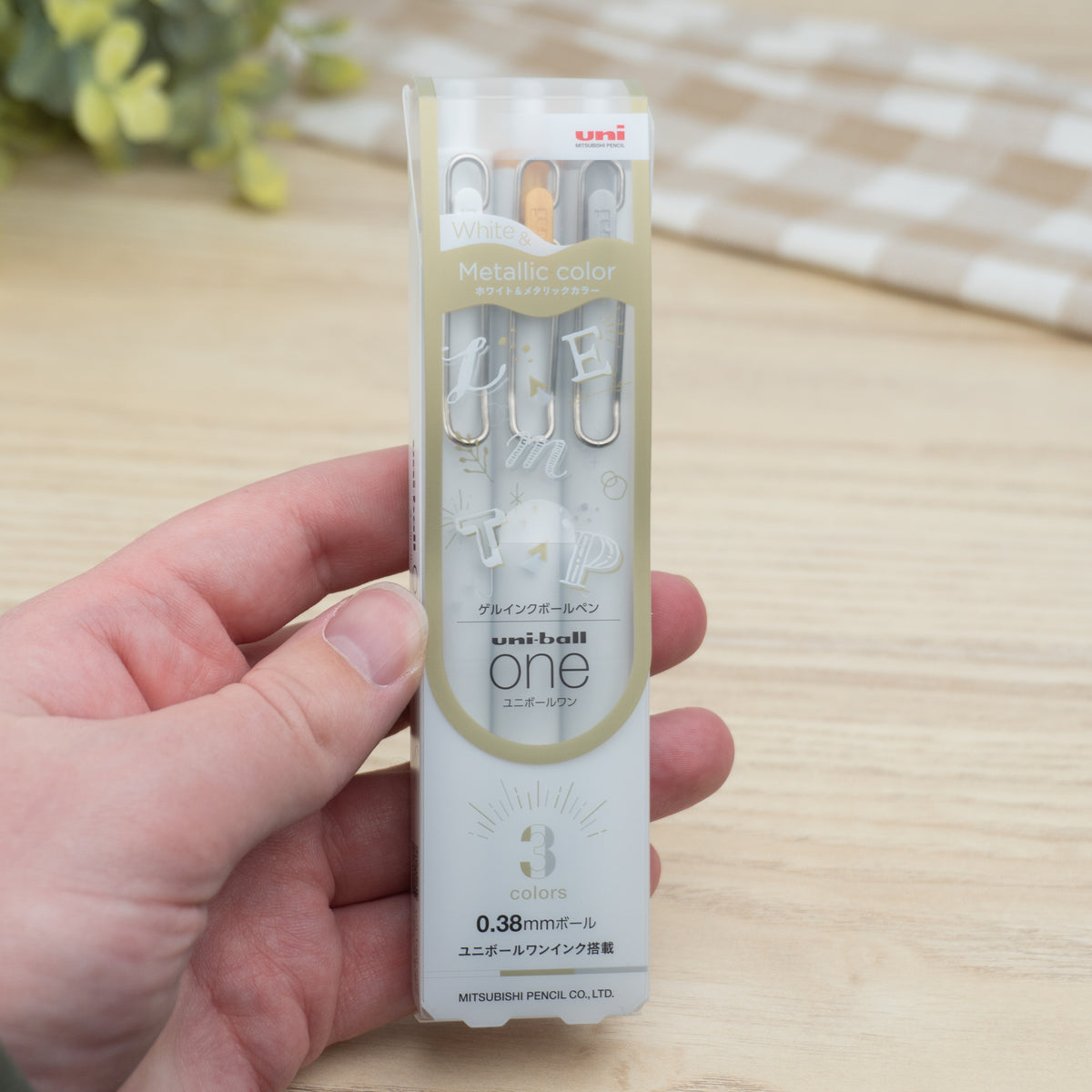 Uniball One Metallic Gel Pens White Ink
