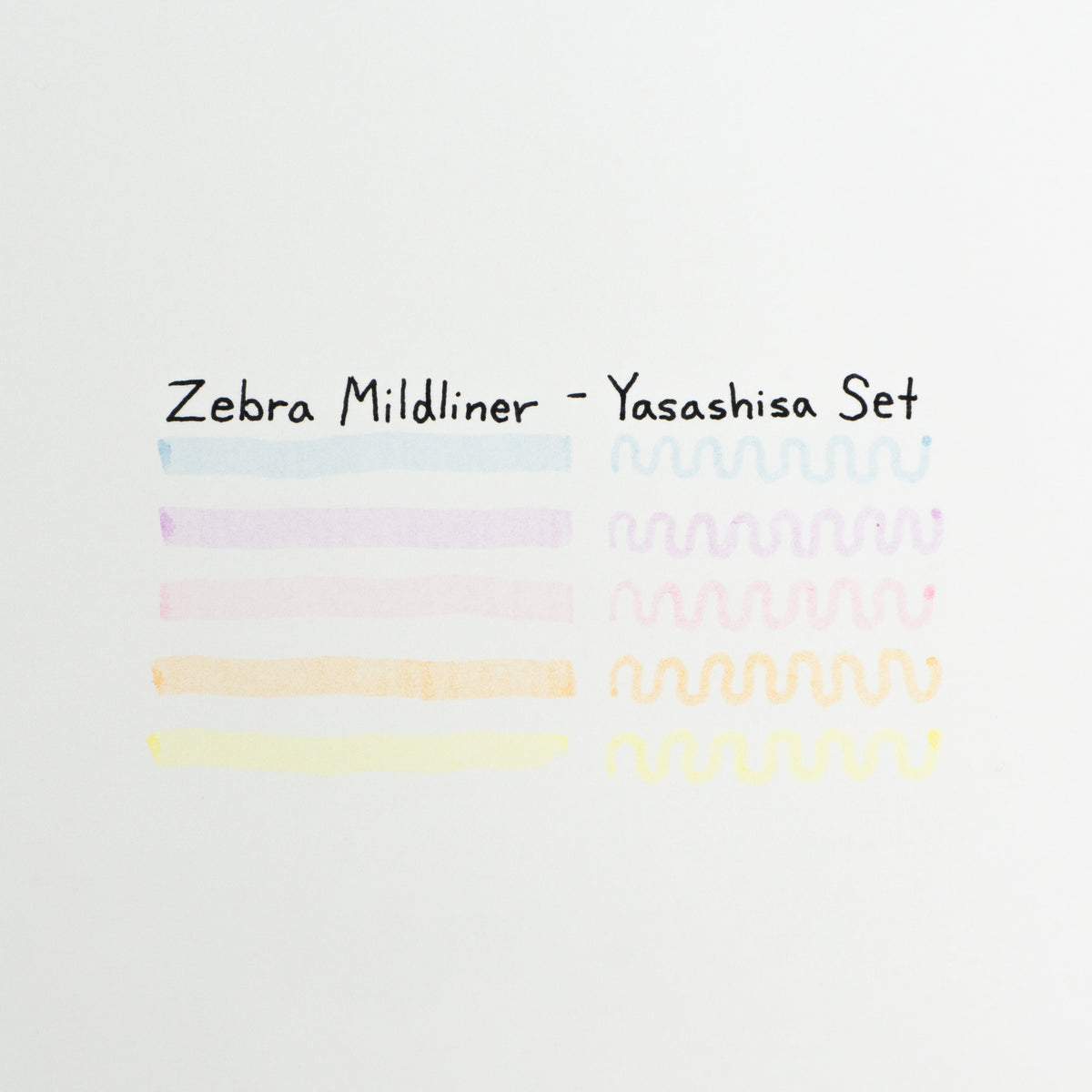 Zebra Mildliner Double Sided Highlighter - Soft Mild (Yasashisa) Color Set (New!) Swatch 5