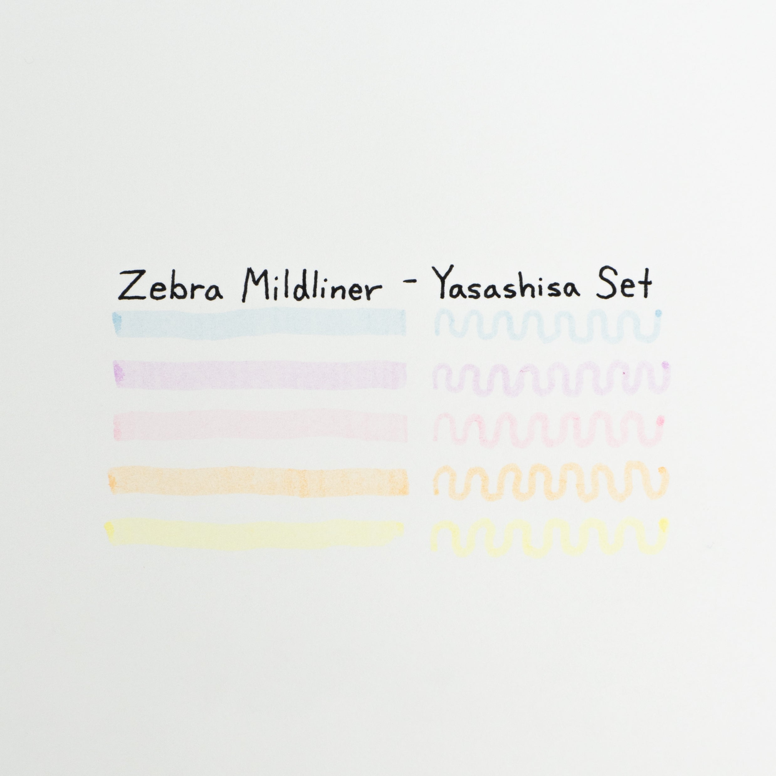 Zebra Mildliner Double Sided Highlighter - Soft Mild (Yasashisa) Color Set (New!) Swatch 5