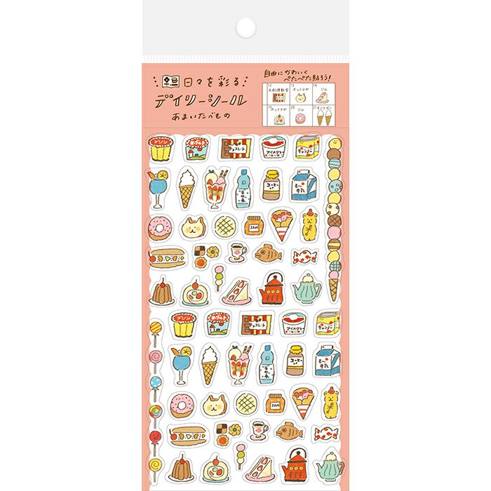 Furukawashiko Watashi-biyori Clear Sticker Sheet - Sweet Food