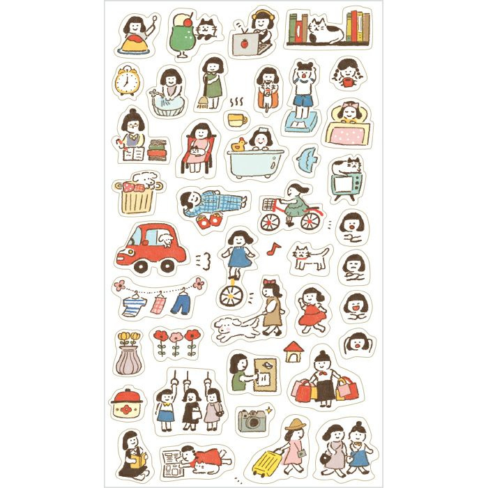 Furukawashiko Watashi-biyori Clear Sticker Sheet - My Life