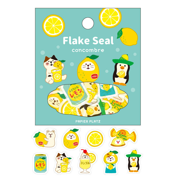 Papier Platz x Concombre Washi Flake Stickers - Lemon