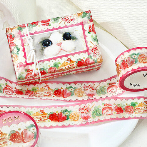 BGM Washi Tape - Lace Strawberry Sweets (20mm)