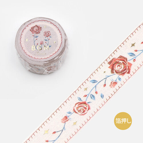 BGM Washi Tape - Embroidered Rose Ribbon (20mm)