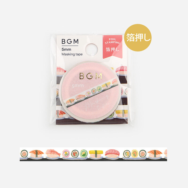 BGM Washi Tape - Conveyer Belt Sushi (5mm)