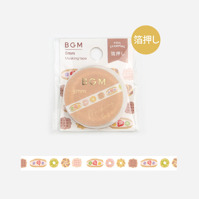 BGM Washi Tape - Biscuit Desserts (5mm)