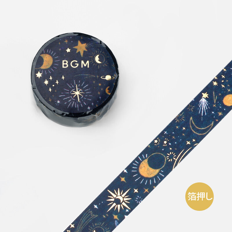 BGM Washi Tape - On a Starry Night (15mm)