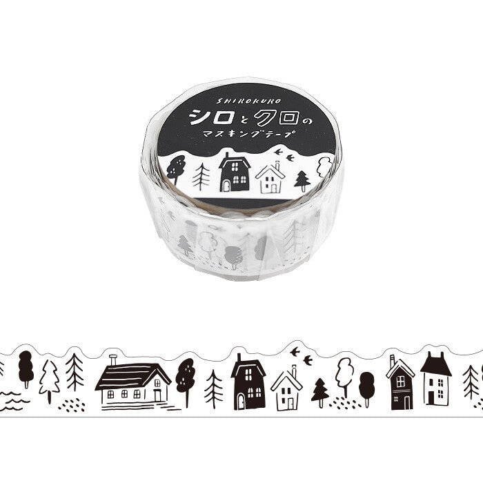 Mind Wave Shirokuro Die-Cut Washi Tape - Quiet Town