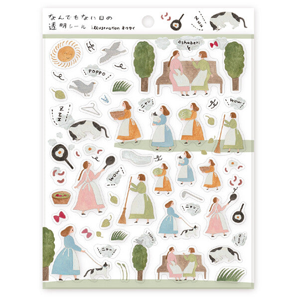 Cozyca x Neck Tie Clear Sticker Sheet - Ordinary Day