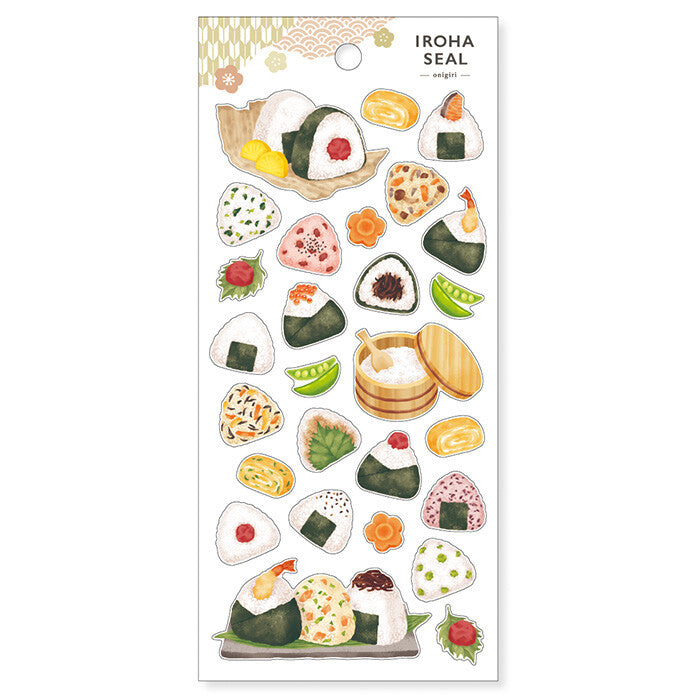 Mind Wave Iroha Seal Sticker Sheet - Onigiri