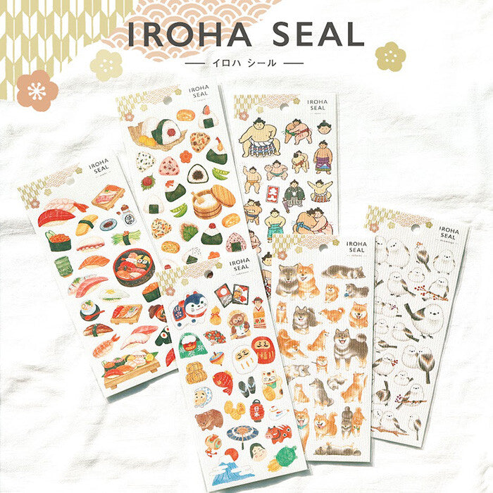 Mind Wave Iroha Seal Sticker Sheet - Shiba Inu