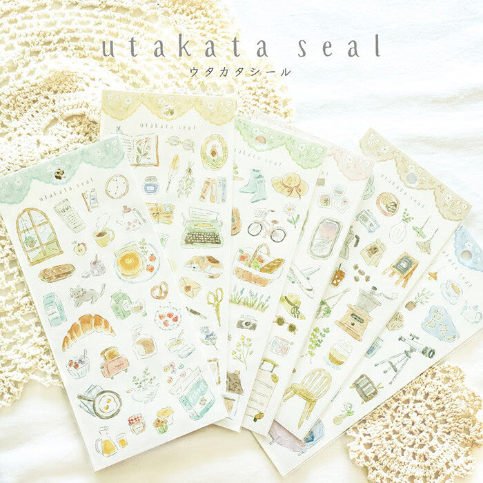 Mind Wave Utakata Seal Sticker Sheet - Morning