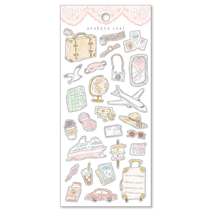 Mind Wave Utakata Seal Sticker Sheet - Travel