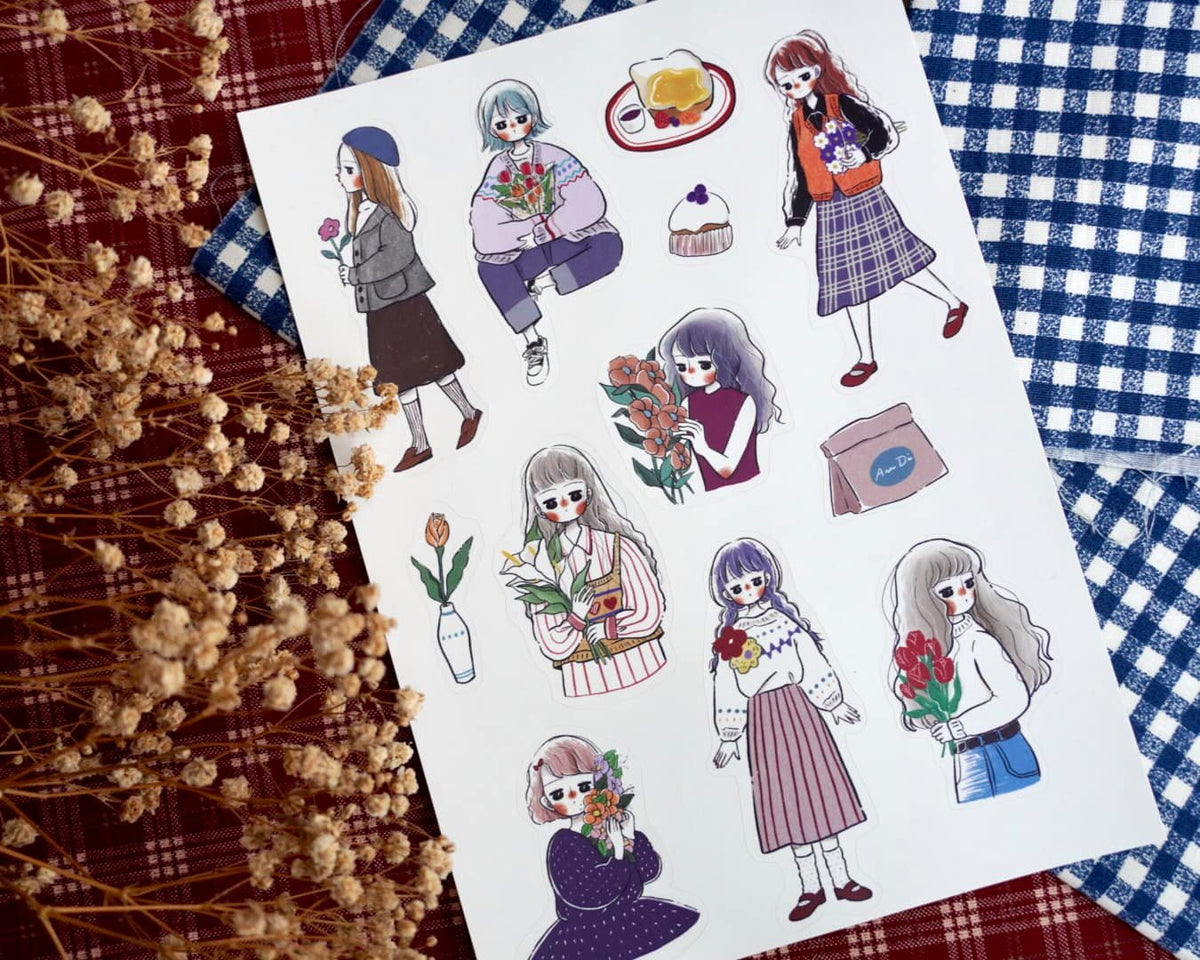 Di Sticker Ann Di Sticker Sheet - Autumn/Winter Memories – Saiko Stationery