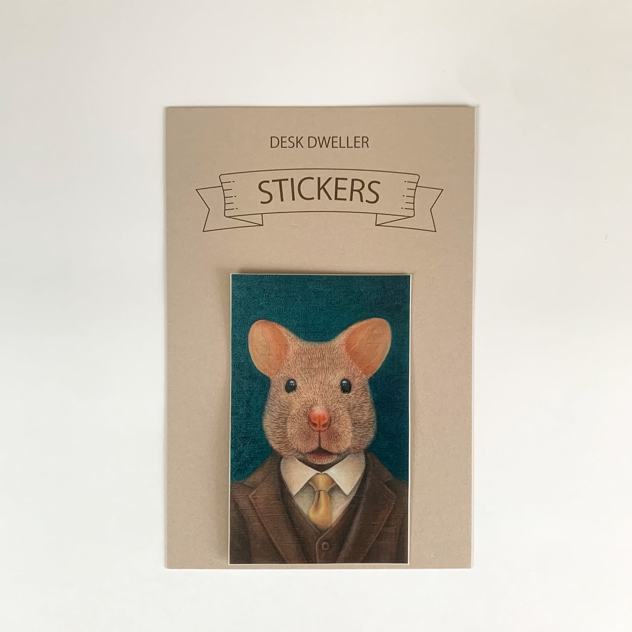 Sticker Mouse Blue Desk Dweller Sticker - Mouse『鼠』 – Saiko Stationery