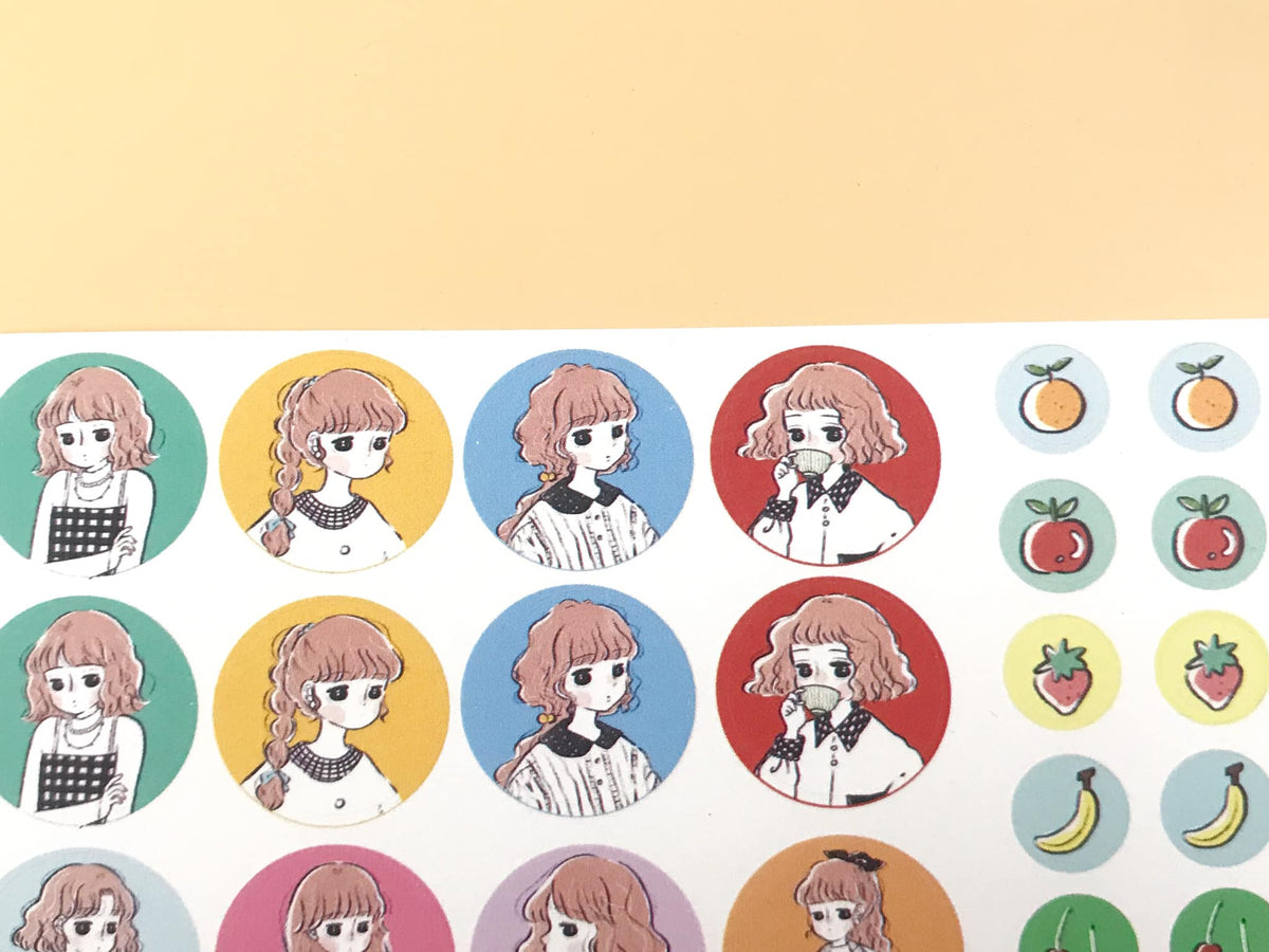 Di Sticker Ann Di Sticker Sheet - Small Round Icons – Saiko Stationery