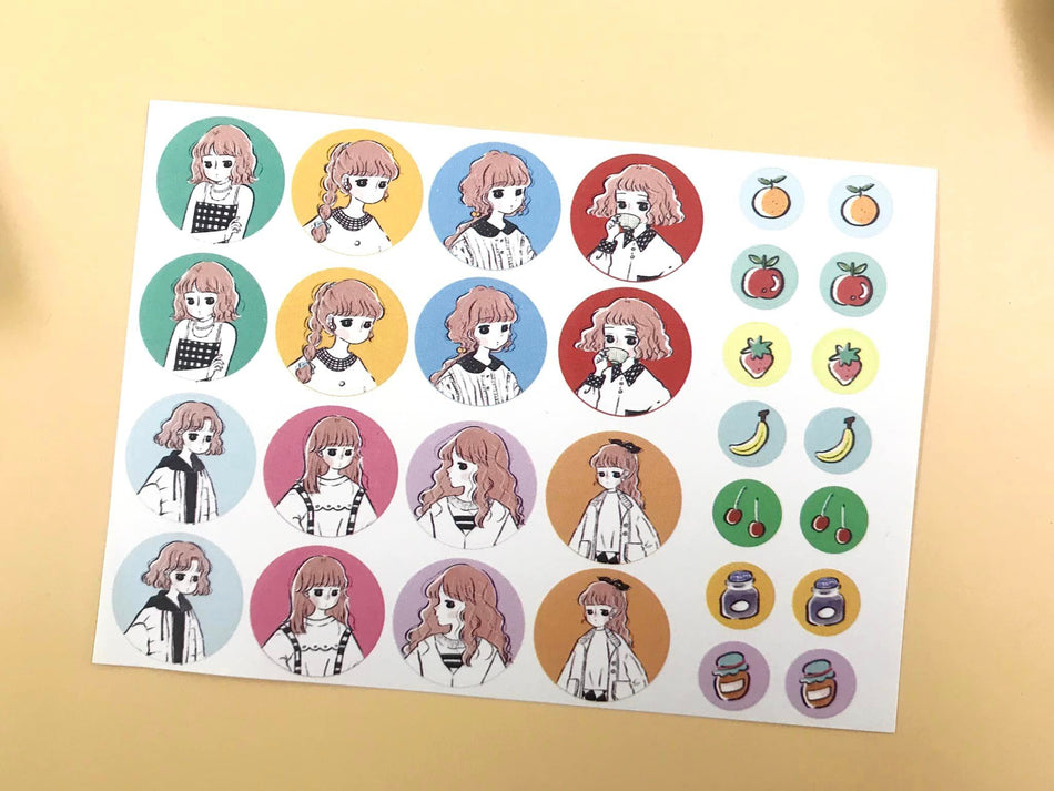 Ann Di Sticker Sheet - Small Round Icons