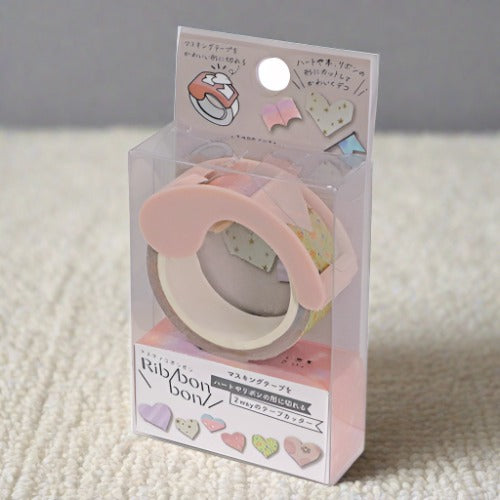 Kutsuwa 2-Way Washi Tape Cutter Set - Hearts