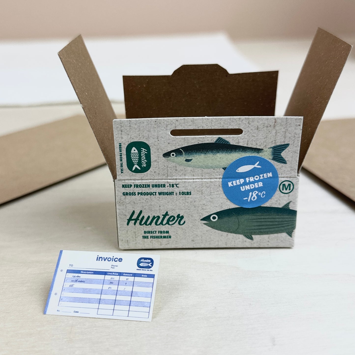 Miniature Shipping Box Flake Sticker Set - Fish – Saiko Stationery