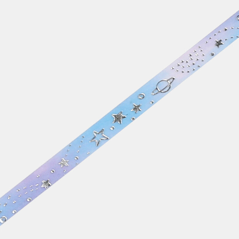 BGM Washi Tape - Silver and Pastel Galaxy (5mm)