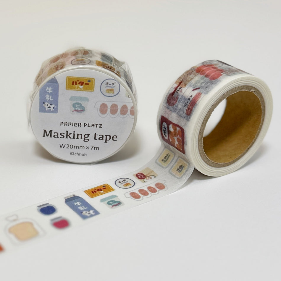 Papier Platz Washi Tape - Aesthetic Japanese Groceries (20mm)