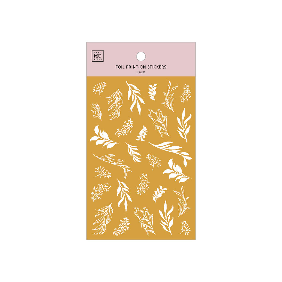 MU Gold Foil Print-On Transfer Sticker Sheet - No. 02 Stems and Branches