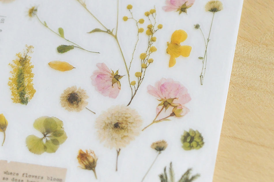 MU Print-On Transfer Sticker Sheet - No. 103 Pressed Flower Diary