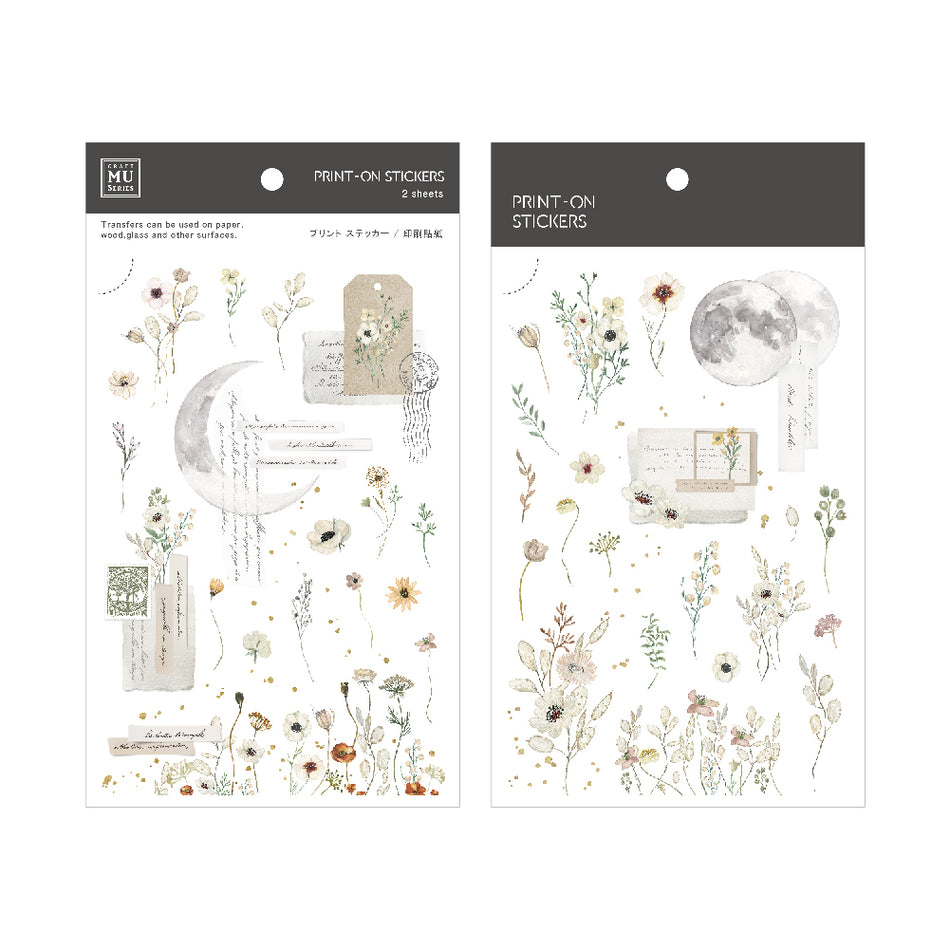 MU Print-On Transfer Sticker Sheet - No. 200 Flower Moon Offerings
