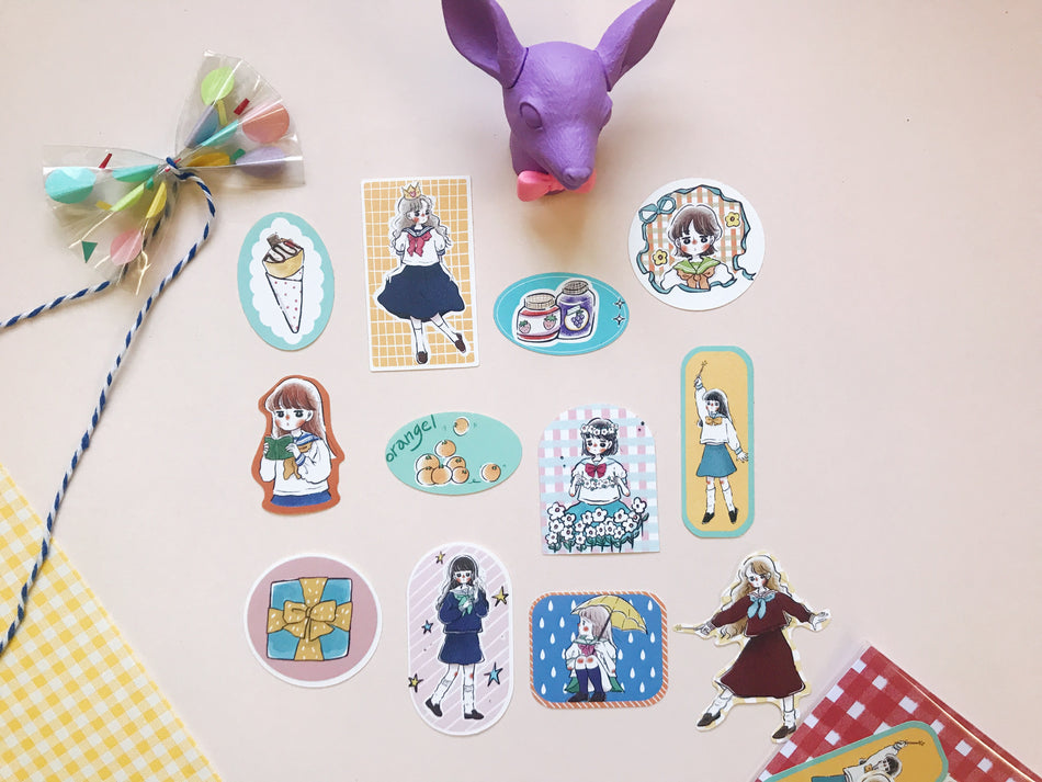 Ann Di Flake Sticker Pack - Magic Girl (12 stickers)