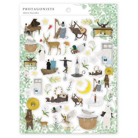 Cozyca x Akira Kusaka Clear Sticker Sheet - Protagonists
Success featuring boats, bears, music, and piano