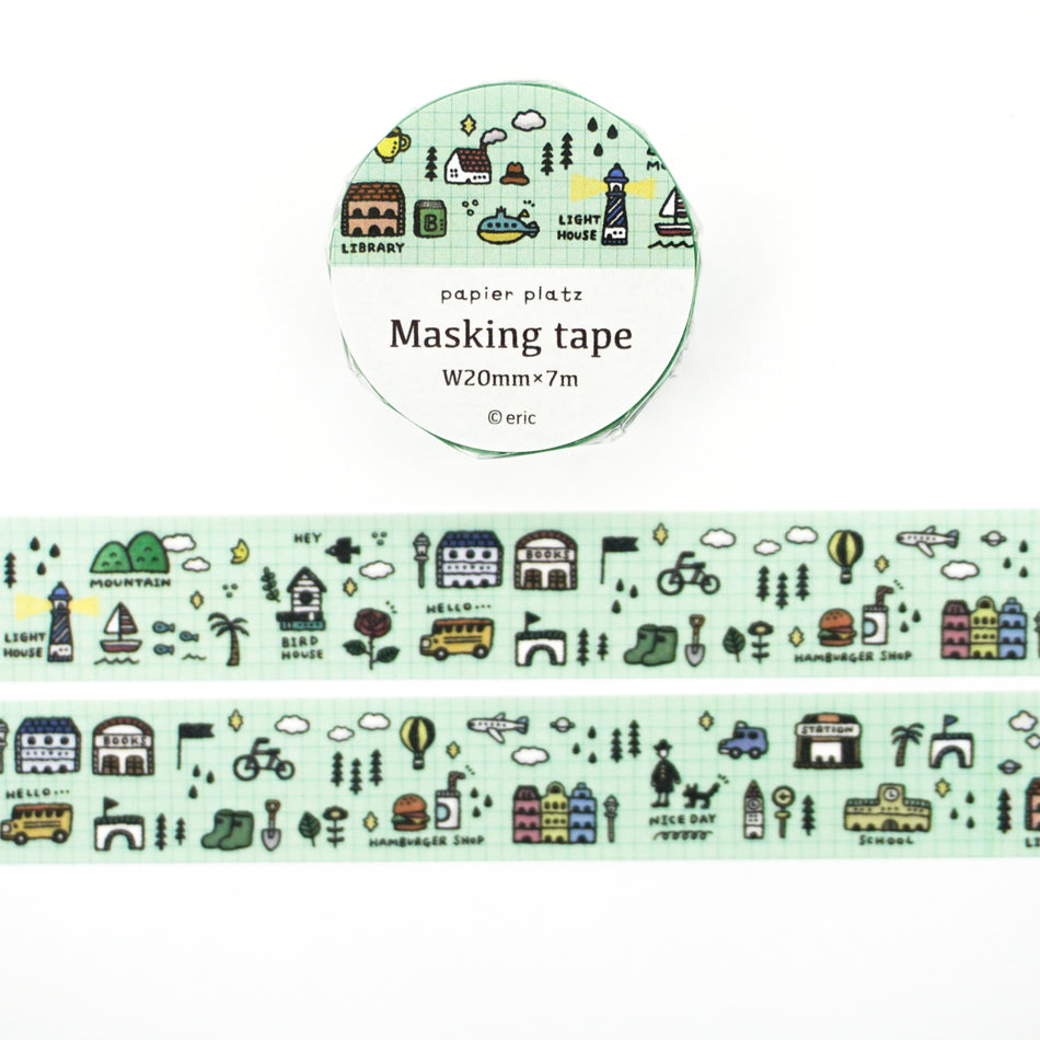 Papier Platz x Eric Small Things Washi Tape - My City (20mm)