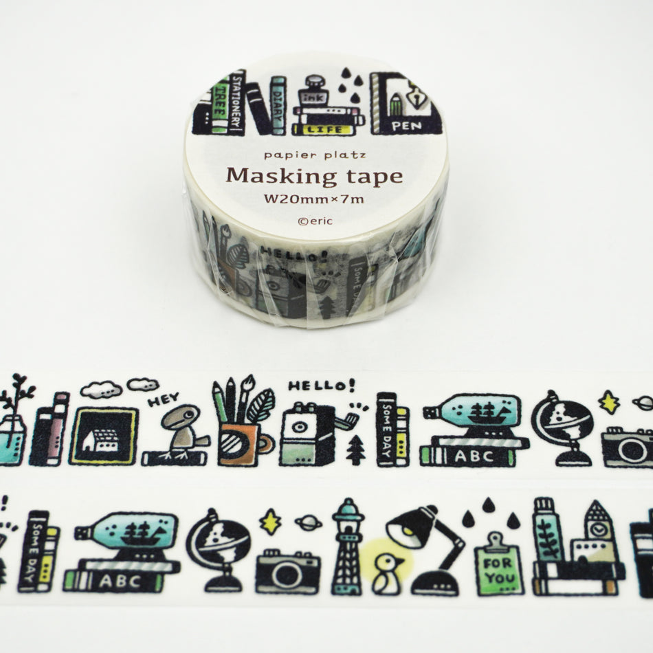 Papier Platz x Eric Small Things Washi Tape - Bookshelf (20mm)