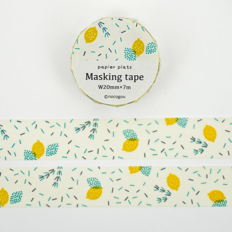 Papier Platz Washi Tape - Sprinkled Lemons (20mm)